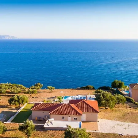 Blue Horizon With Private Pool & Sea View Villa Plateies