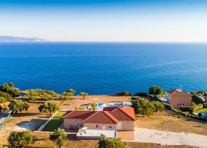 Blue Horizon With Private Pool & Sea View Villa Plateies